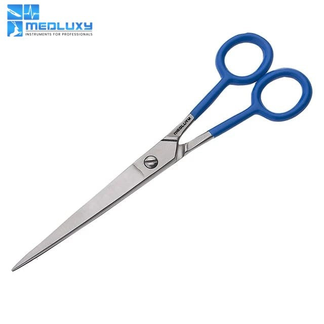 Medluxy PET - Trimschaar - Recht - Blauwe greep - 18 cm (7 inch)